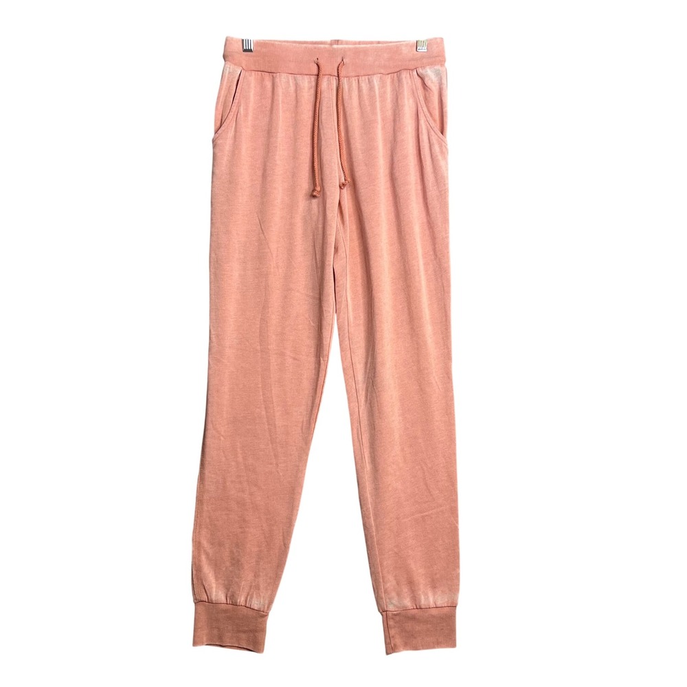 Hello Nite Joggers Sz S Light Pink Mineral Wash Soft Knit Lounge Sweatpants NWT
